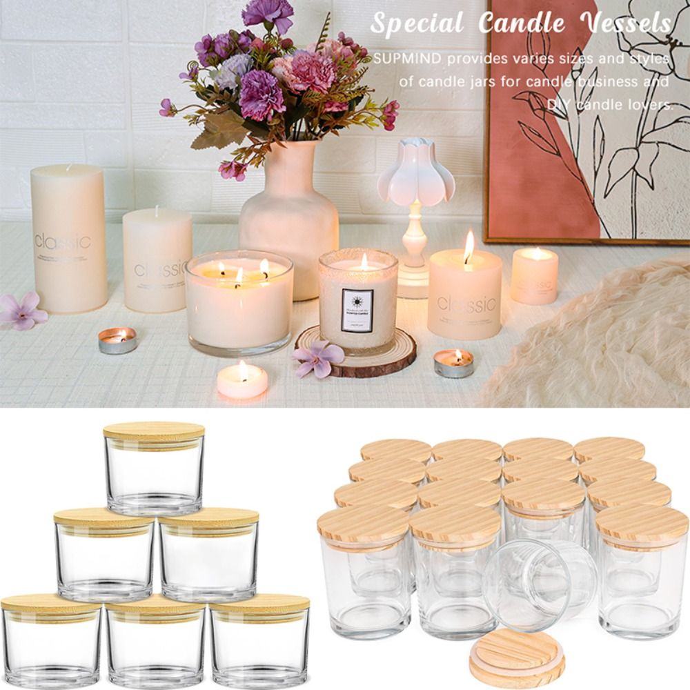 Candle Making Glass Jars - Clear Glass Candle Jars Transparent Small