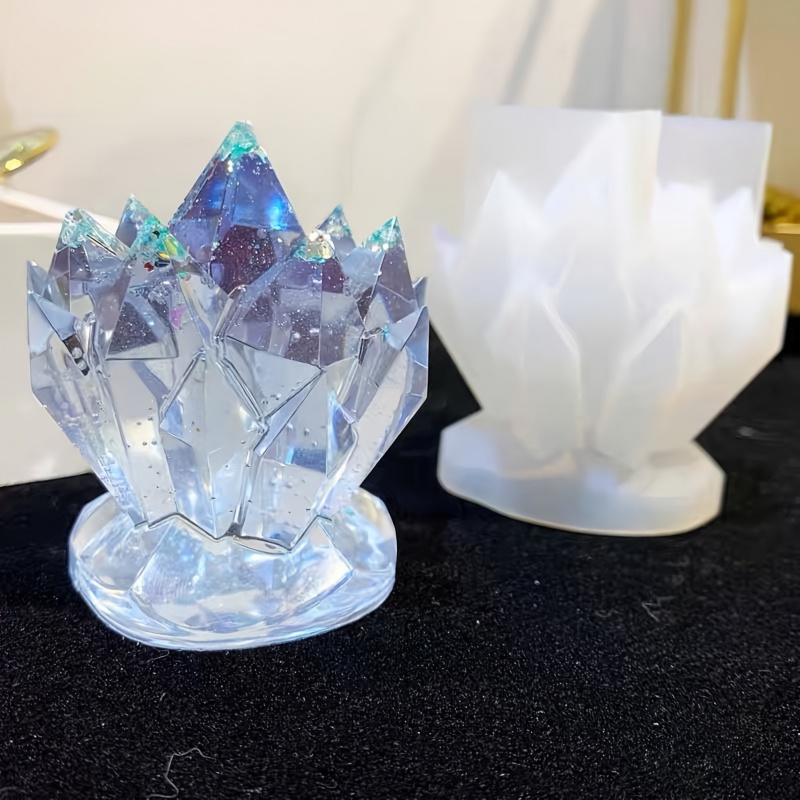 Candle Making Design - 1pcCrystal Cluster Decorative Silicone Mold Candle