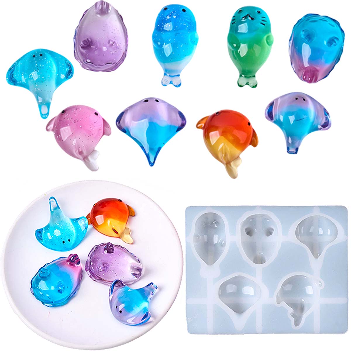 Candle Making Design - 3D Healing Kawaii Manta Ray Whale