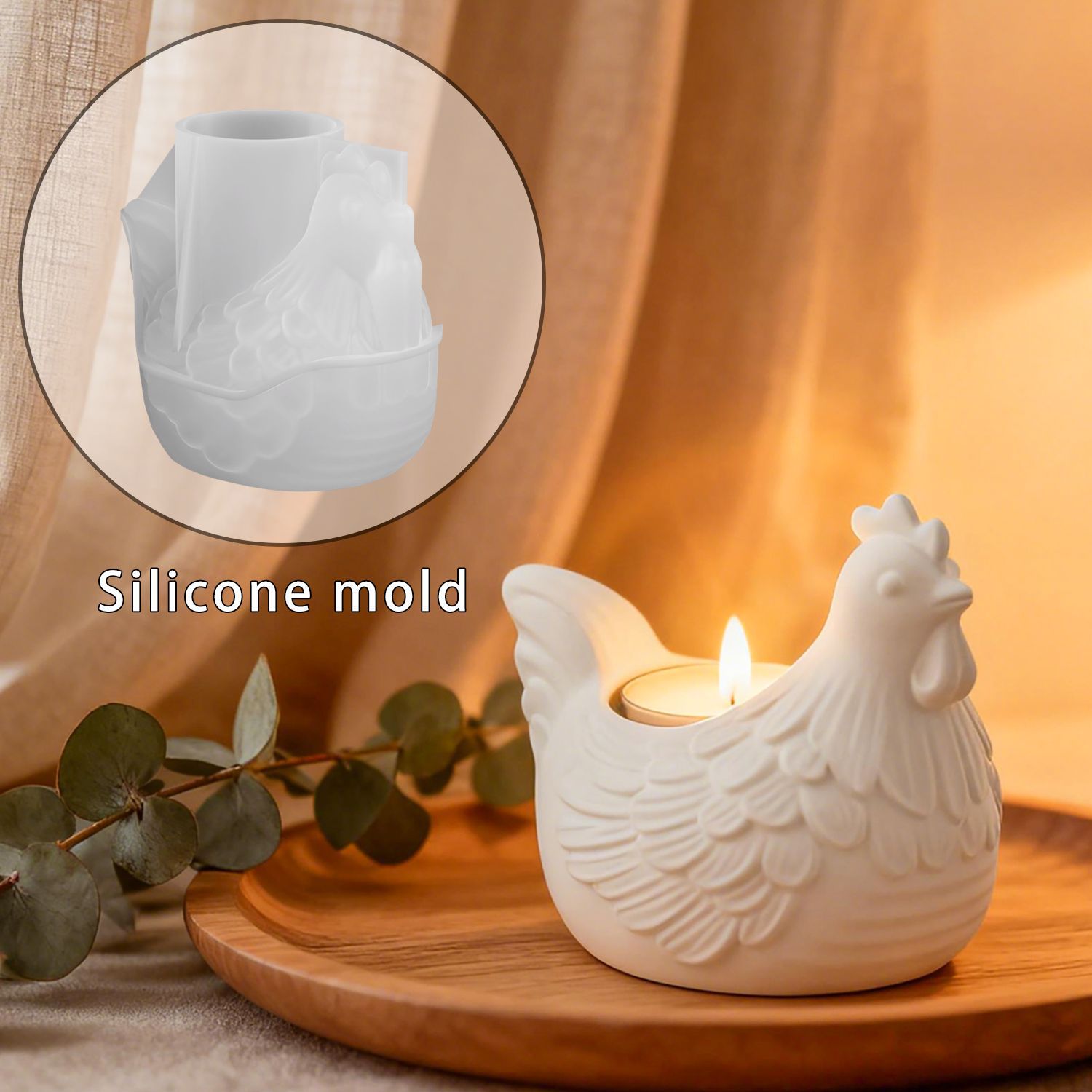 Candle Making Design - DIY 3D Little Chicken Candle Holder