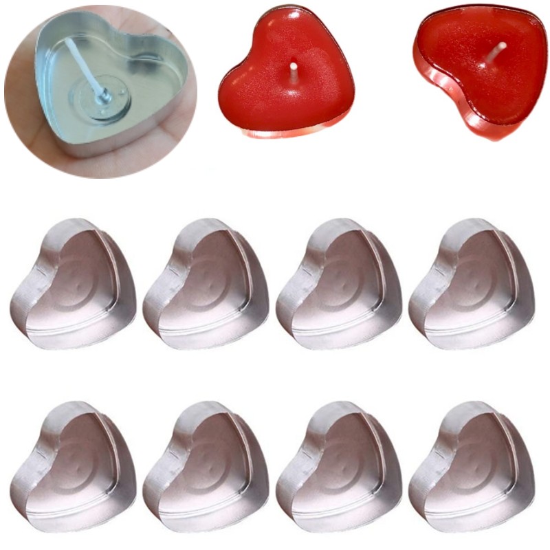 100 Sets Heart shaped Empty Al - Candle Making Experience review and price