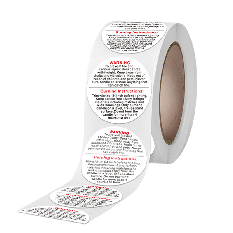 【New】500pcs/roll Candle Warnin - Candle Warning Label review and price
