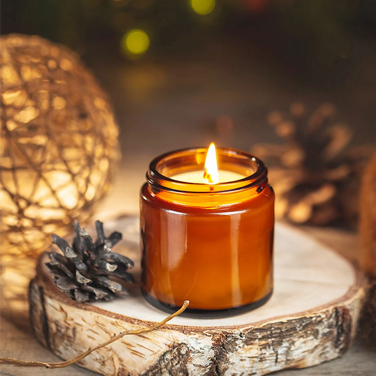 Glass Candle Jars, 4oz Amber R - Candle Making Glass Jars review and price