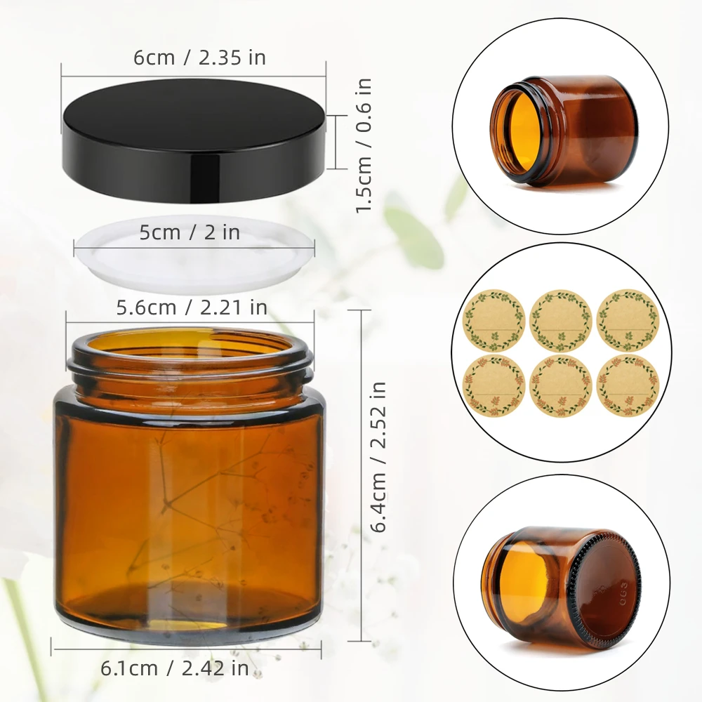 Glass Candle Jars, 4oz Amber R - Candle Making Glass Jars review and price