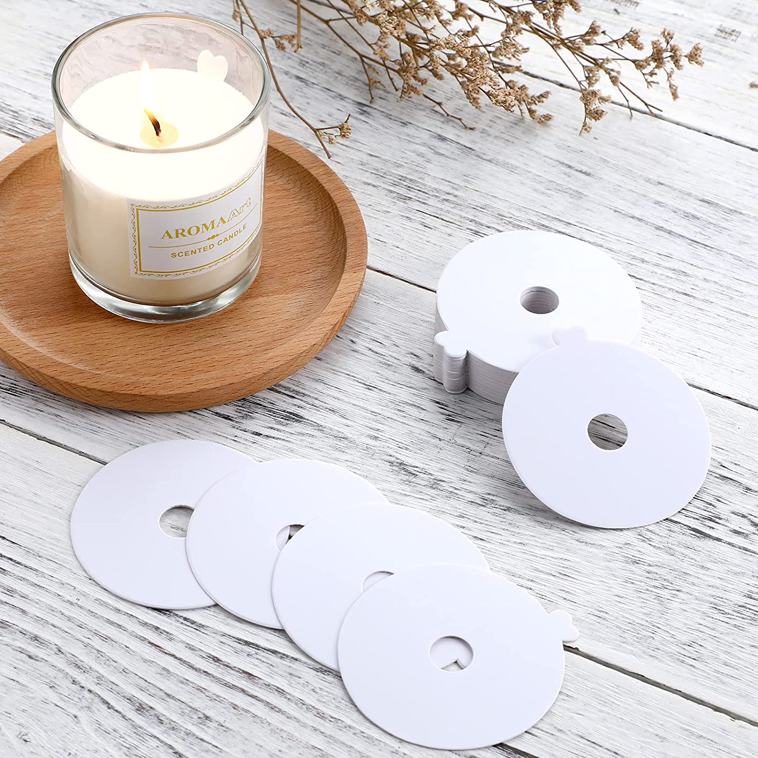 100pcs Candle Dust Protectors  - Candle Warning Label review and price