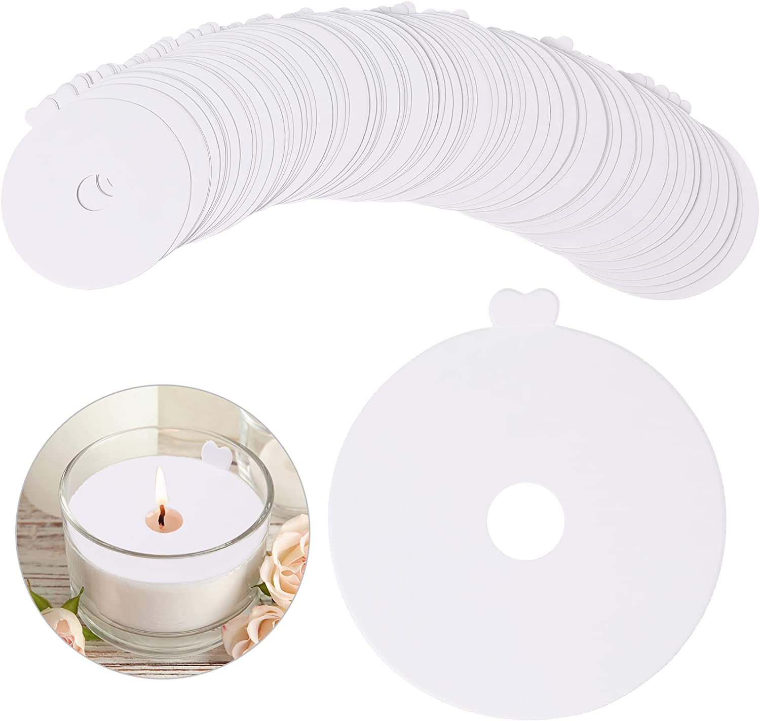 100pcs Candle Dust Protectors  - Candle Warning Label review and price