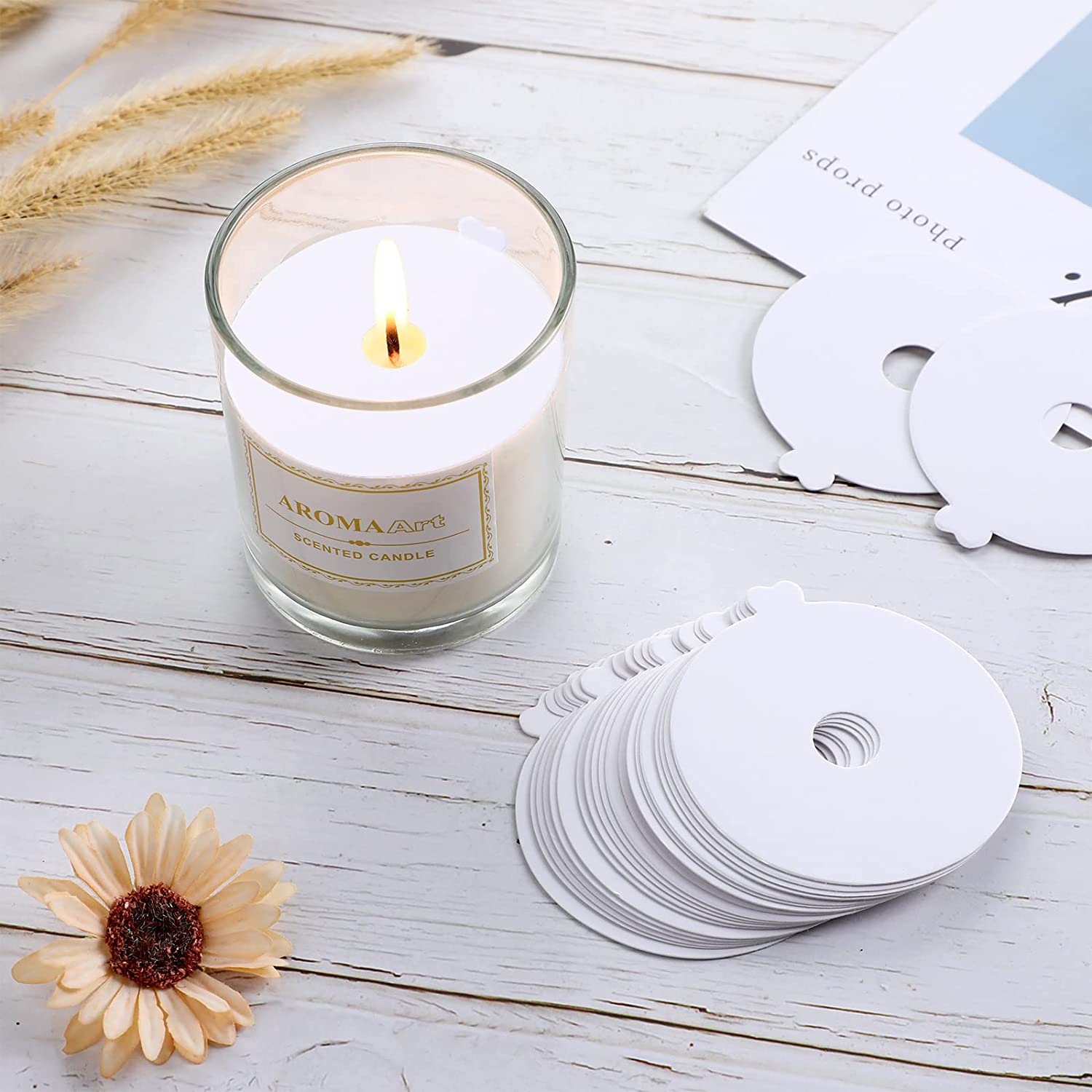 100pcs Candle Dust Protectors  - Candle Warning Label review and price