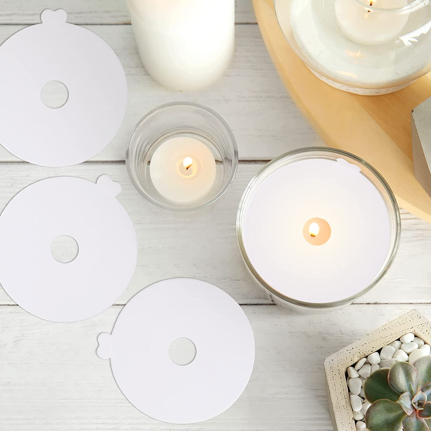 100pcs Candle Dust Protectors  - Candle Warning Label review and price