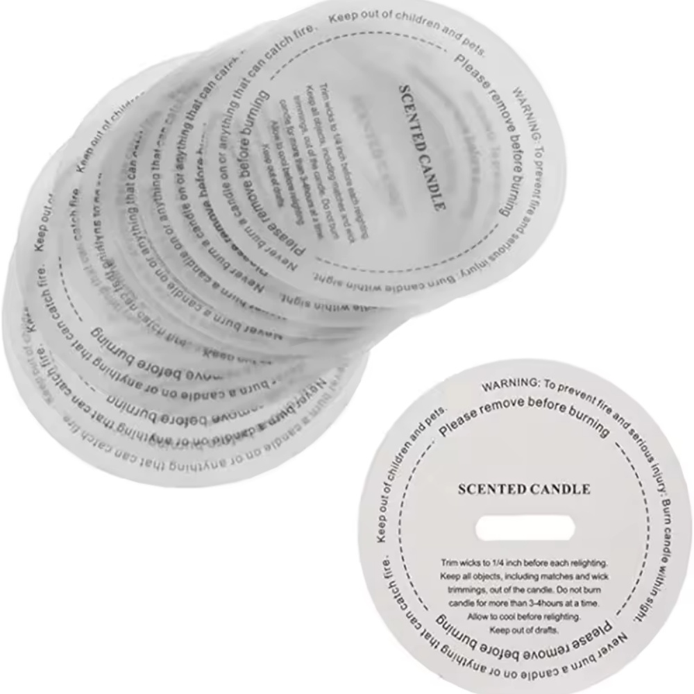 10/50 Pcs Candle Cup Labels Ro - Candle Warning Label review and price
