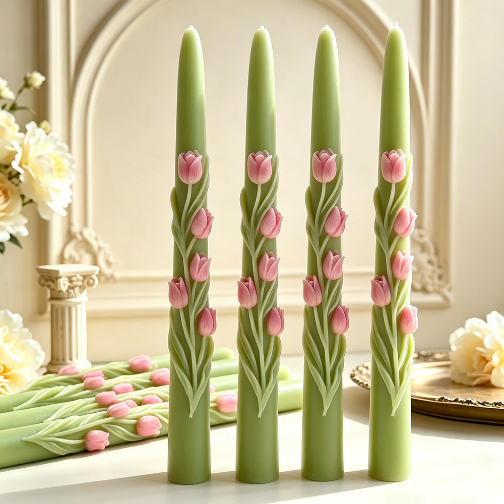 Long Pole Flower Taper Candle  - Candle Making Experience review and price