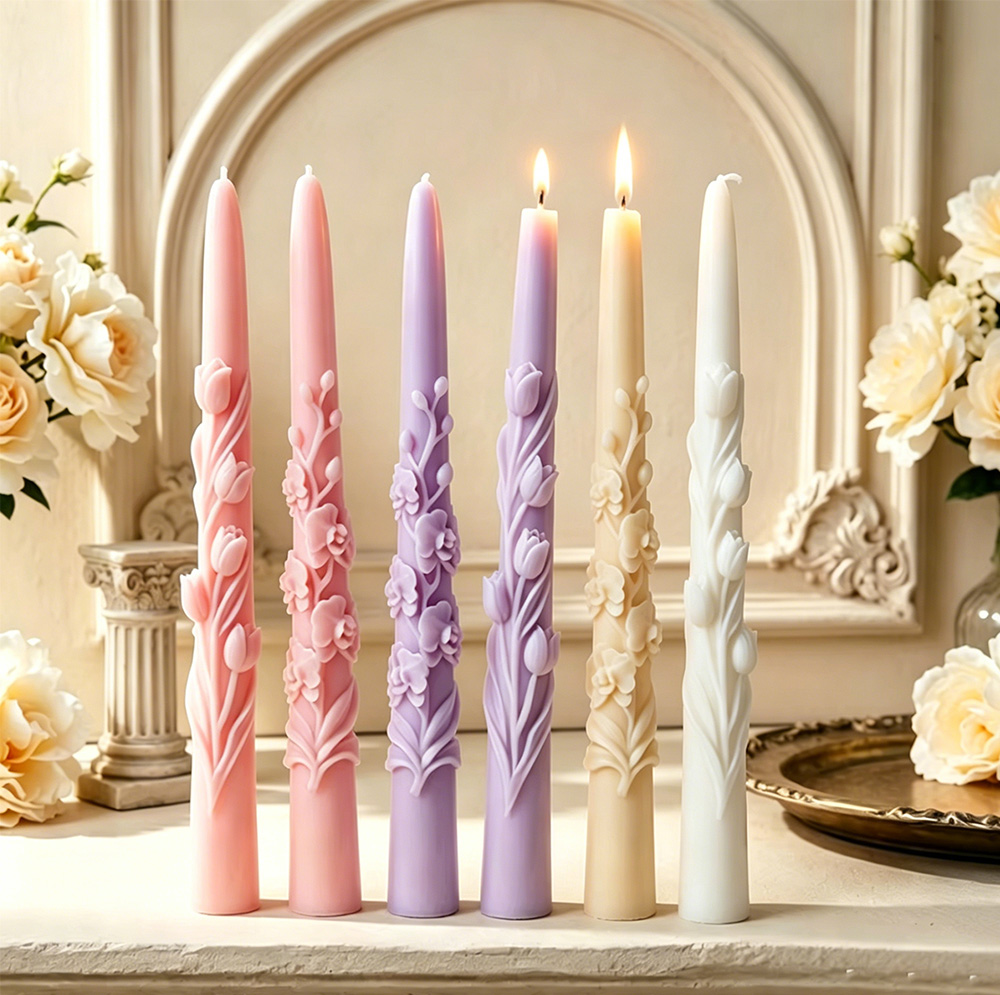 Long Pole Flower Taper Candle  - Candle Making Experience review and price