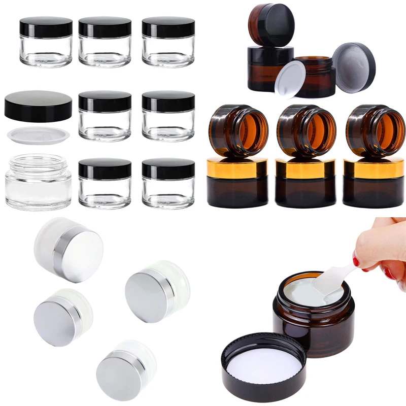 5Pcs 5g-100g Mini Amber Round  - Candle Making Glass Jars review and price