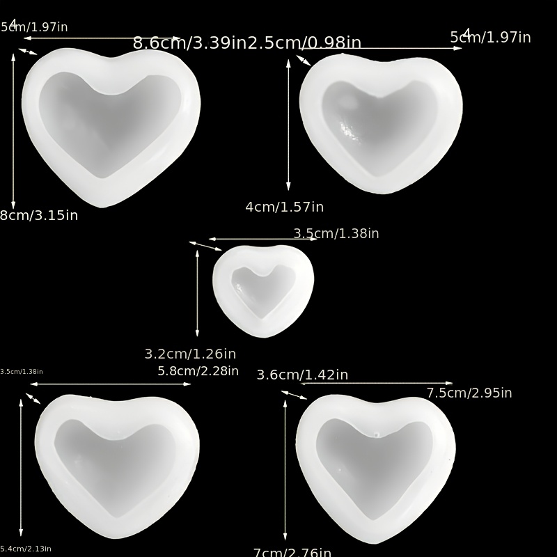 5pcs Heart-Shaped Gypsum Candl - Candle Making Design review and price