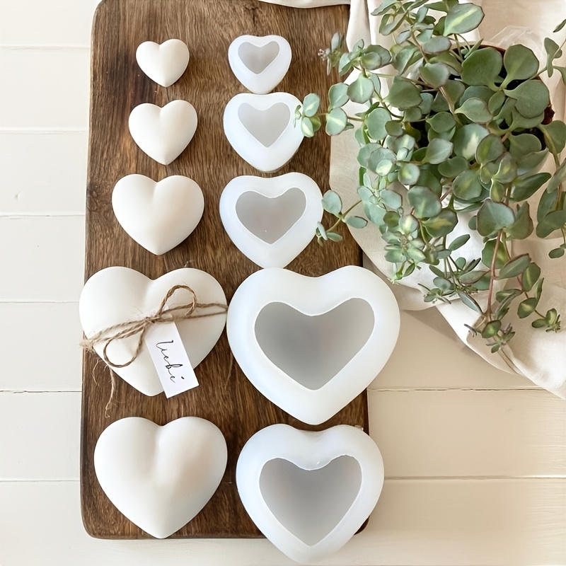 5pcs Heart-Shaped Gypsum Candl - Candle Making Design review and price