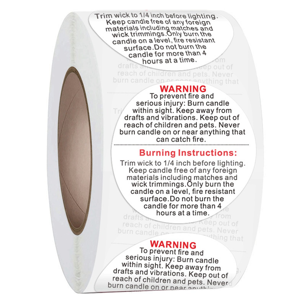 500Pcs White Candle Warning La - Candle Warning Label review and price