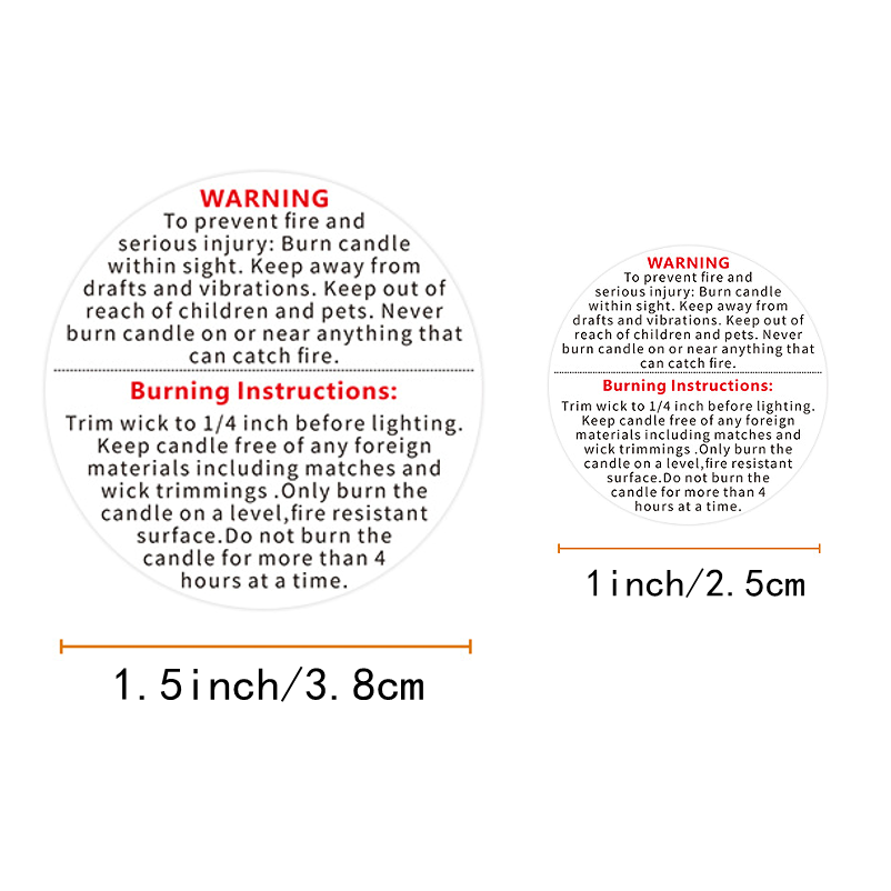 500Pcs White Candle Warning La - Candle Warning Label review and price