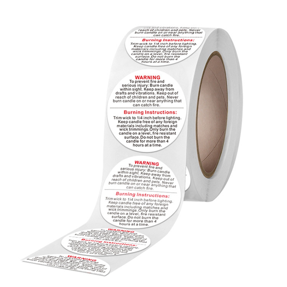 500Pcs White Candle Warning La - Candle Warning Label review and price