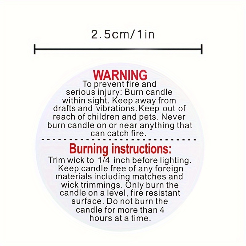1roll,500pcs Candle Warning La - Candle Warning Label review and price