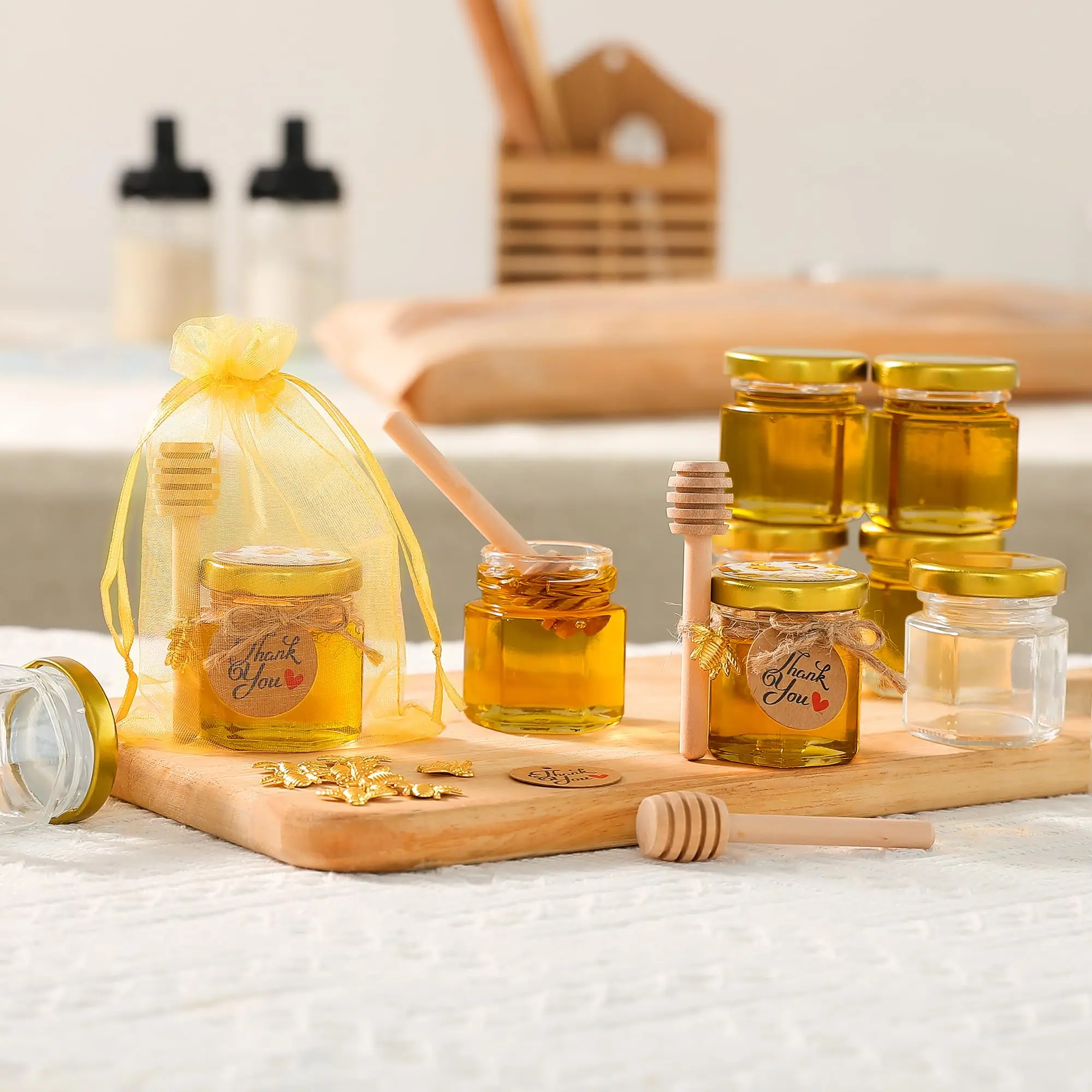 1.5Oz Hexagon Mini Glass Honey - Candle Making Glass Jars review and price