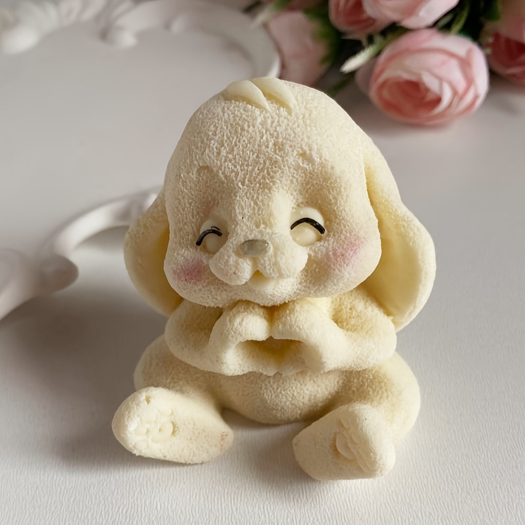 1pc Adorable Rabbit Resin Sili - Candle Making Design review and price