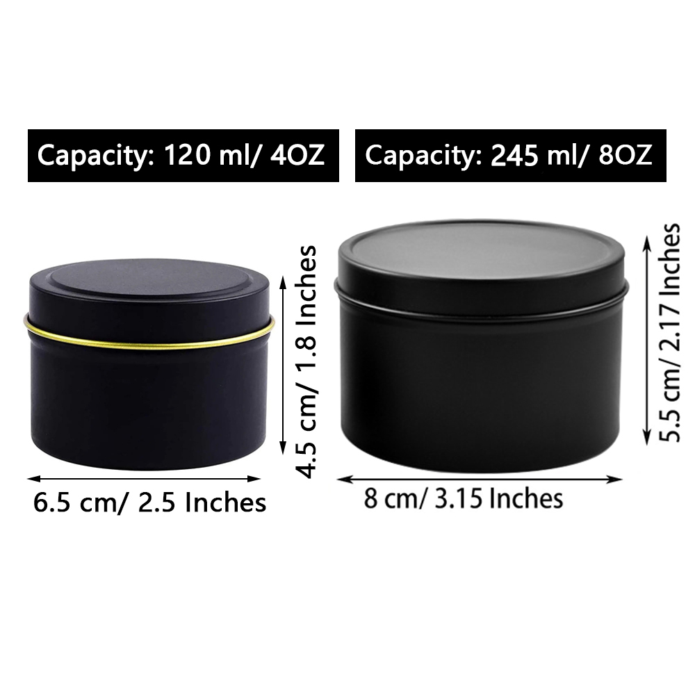 4oz/ 8oz Candle tins with lids - Candle Making Glass Jars review and price