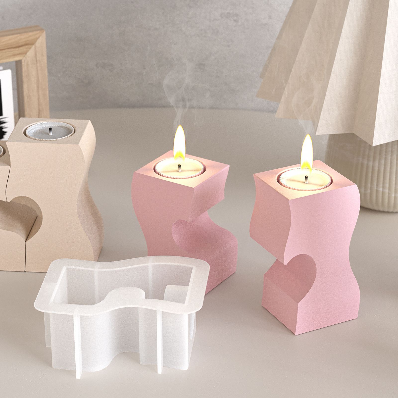 S Heart Candlestick Silicone M - Candle Making Design review and price