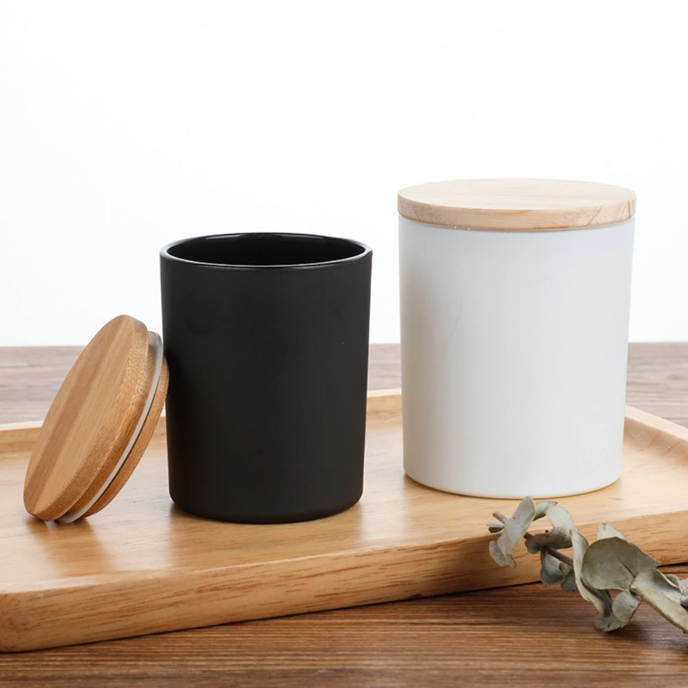Wooden Cover Glass Candle Jars - Candle Making Glass Jars review and price