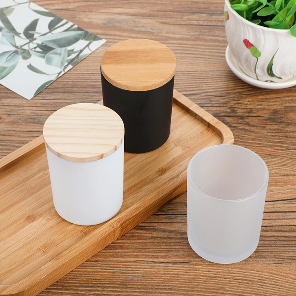 Wooden Cover Glass Candle Jars - Candle Making Glass Jars review and price