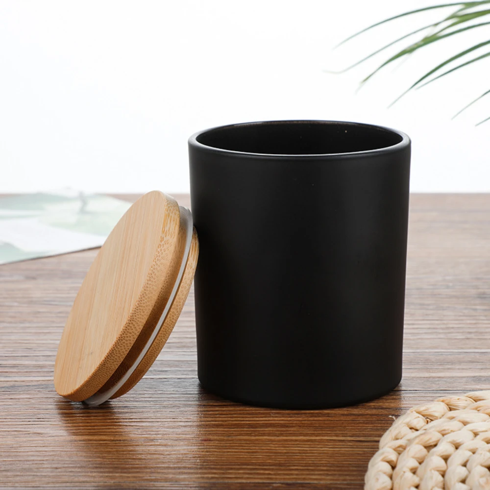 Wooden Cover Glass Candle Jars - Candle Making Glass Jars review and price