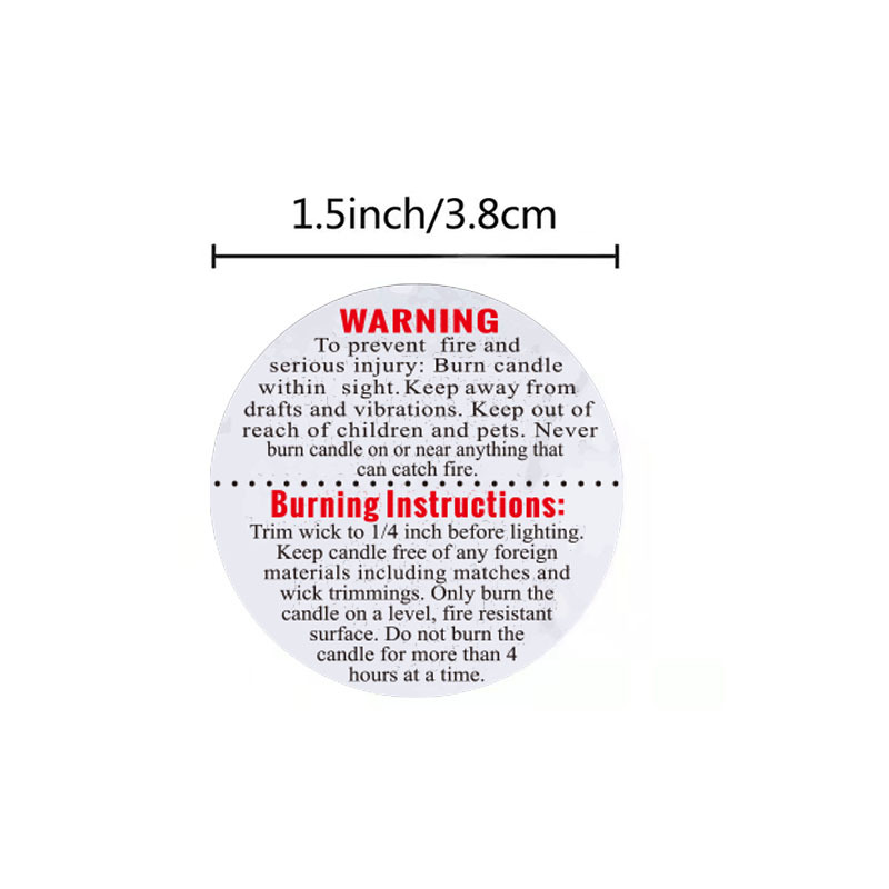 500Pcs Warning Labels Candle J - Candle Warning Label review and price