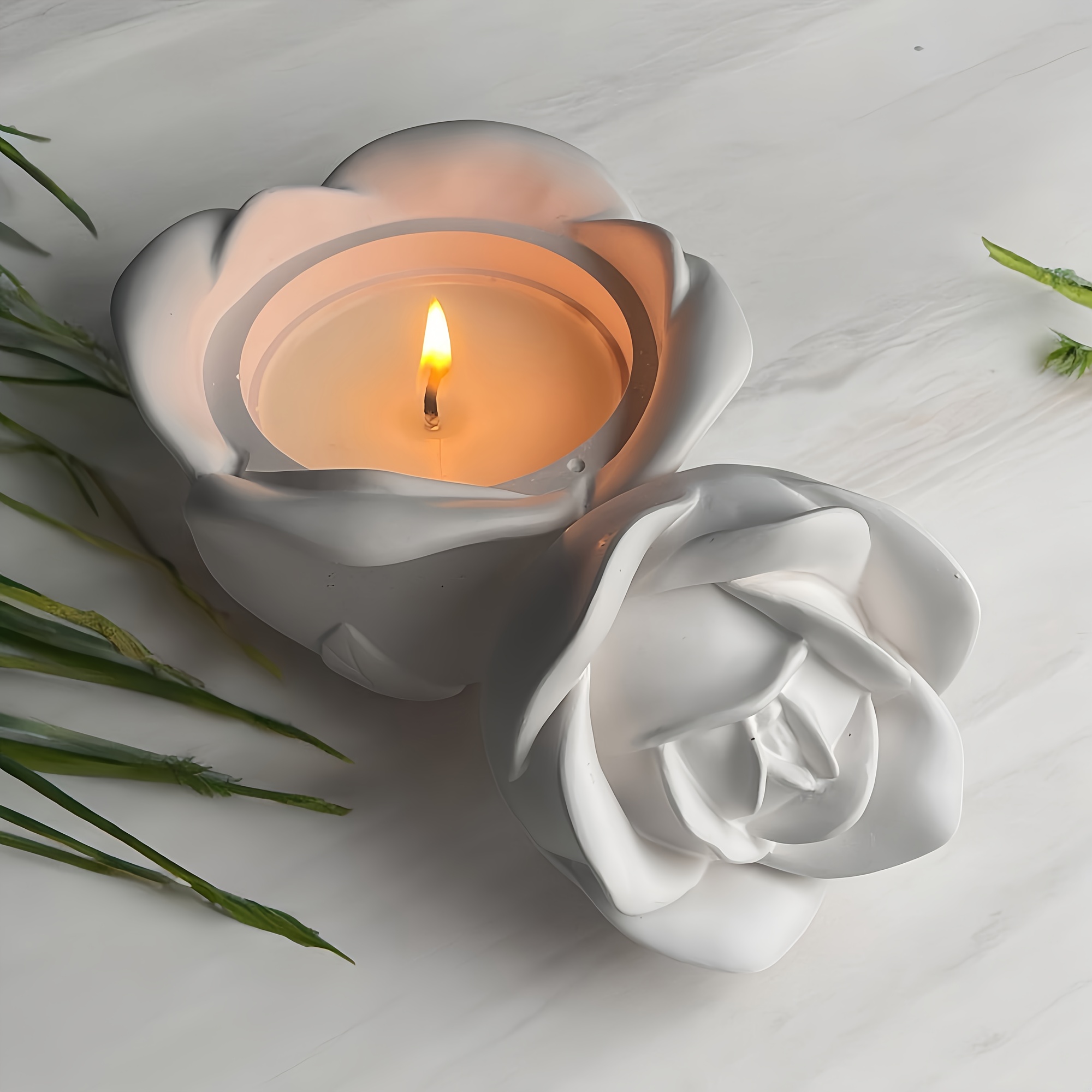 2-Piece Set Rose Shaped Silico - Candle Making Design review and price