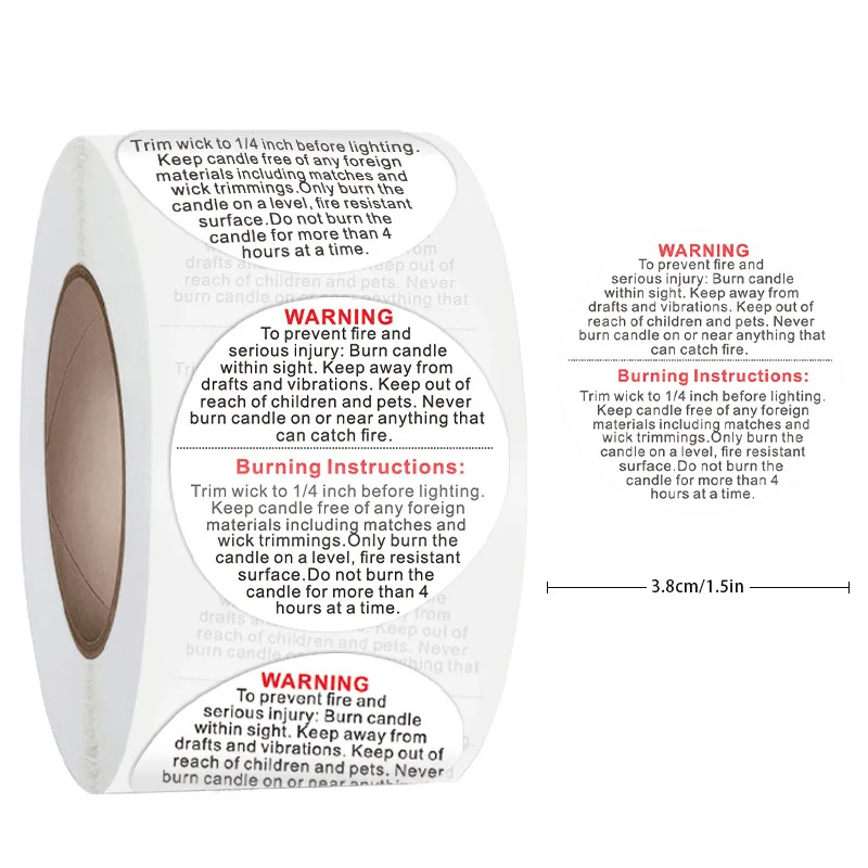 500Pcs Candle Warning Label La - Candle Warning Label review and price