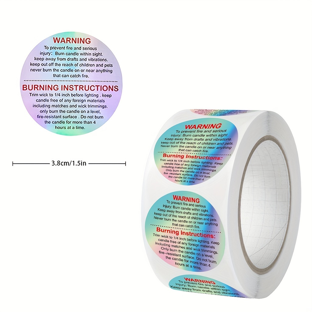 500pcs Wax Melt Warning Labels - Candle Warning Label review and price