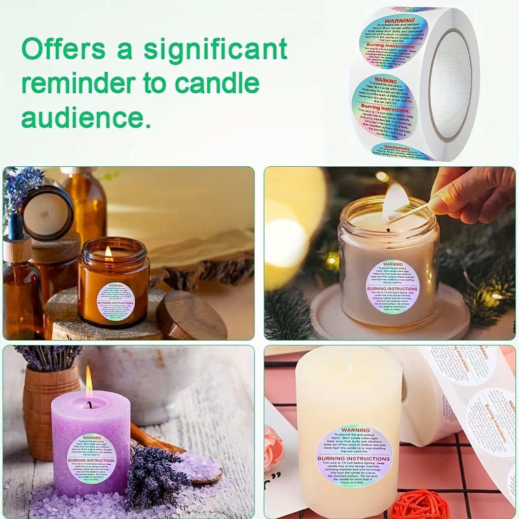 500pcs Wax Melt Warning Labels - Candle Warning Label review and price