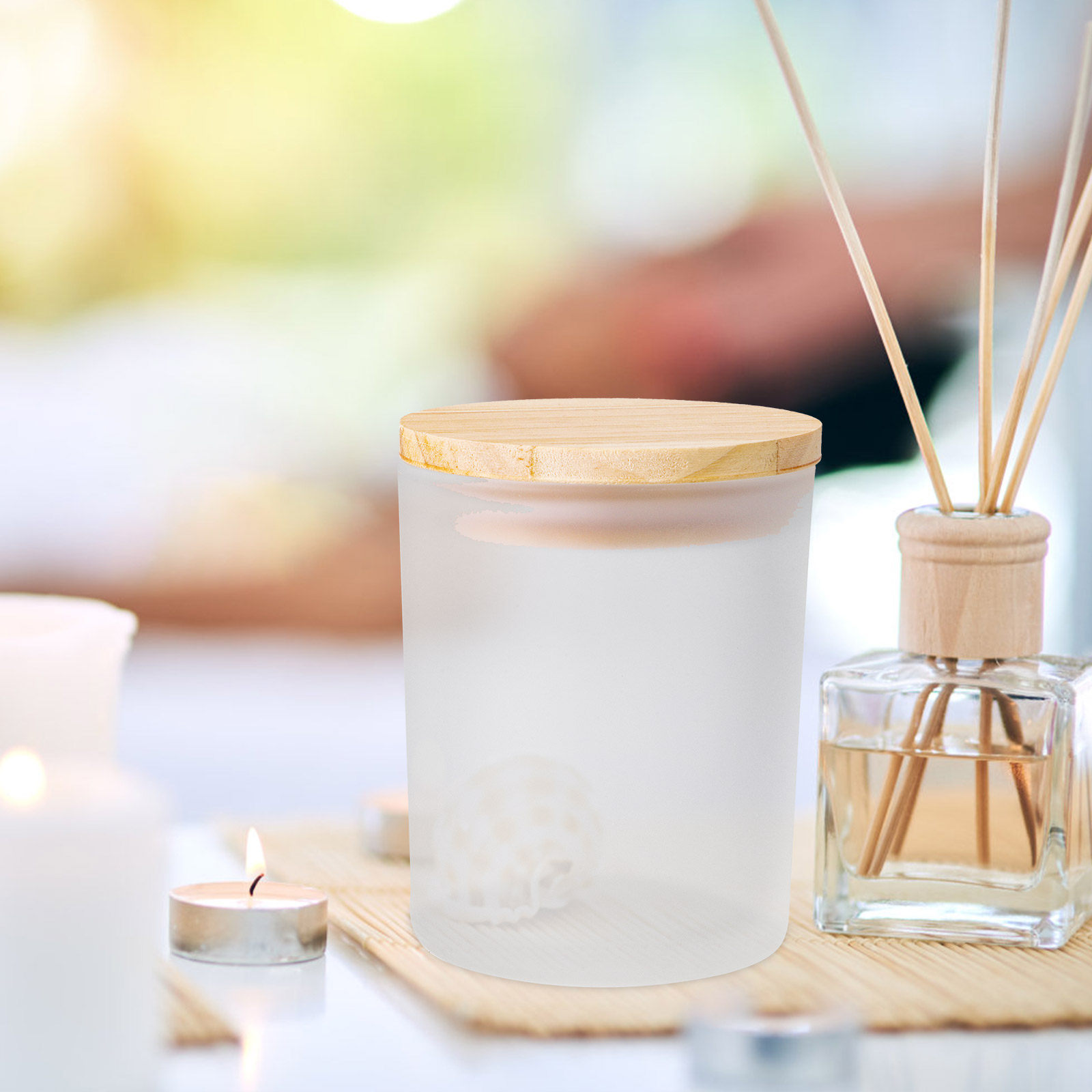 4Pcs Frosted Cups with Lids Gl - Candle Making Glass Jars review and price