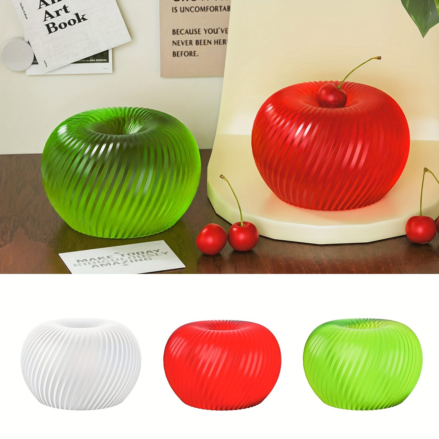 A trendy red apple silicone mo - Candle Making Design review and price