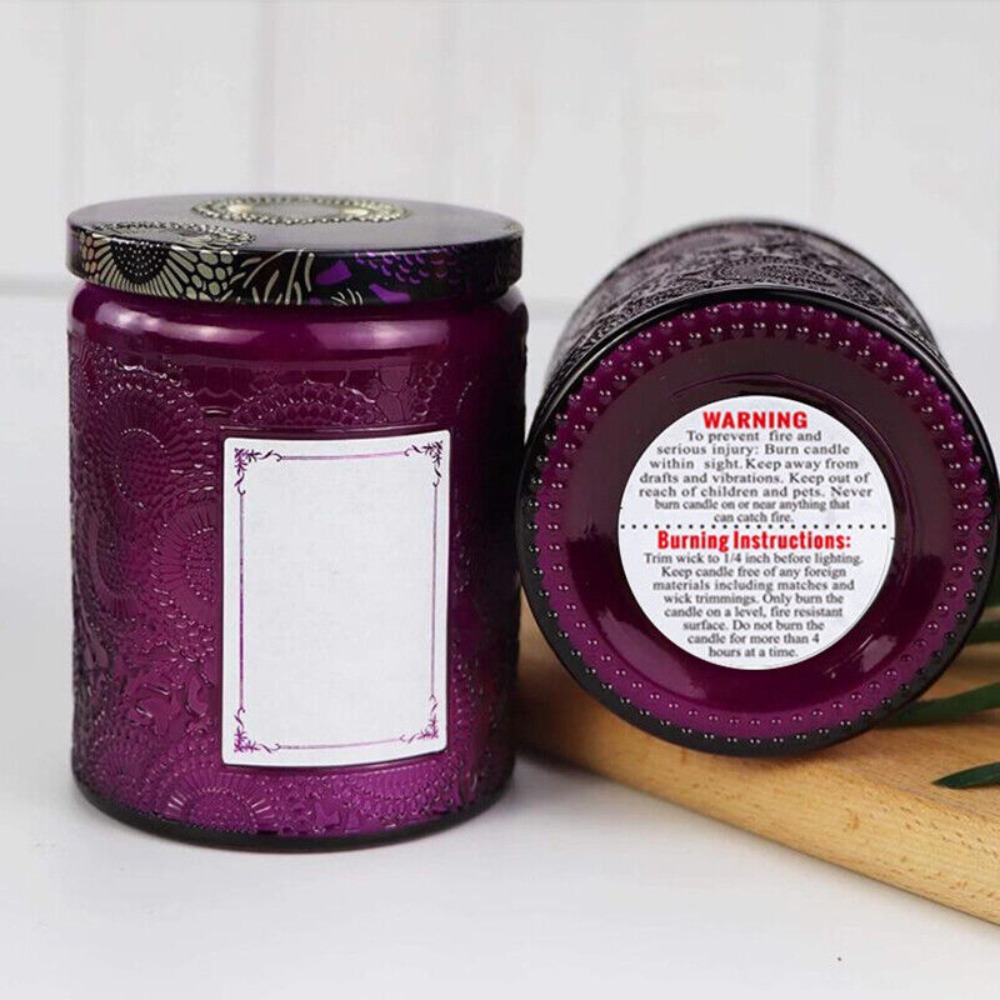 Self-adhesive Label Candle Jar - Candle Warning Label review and price