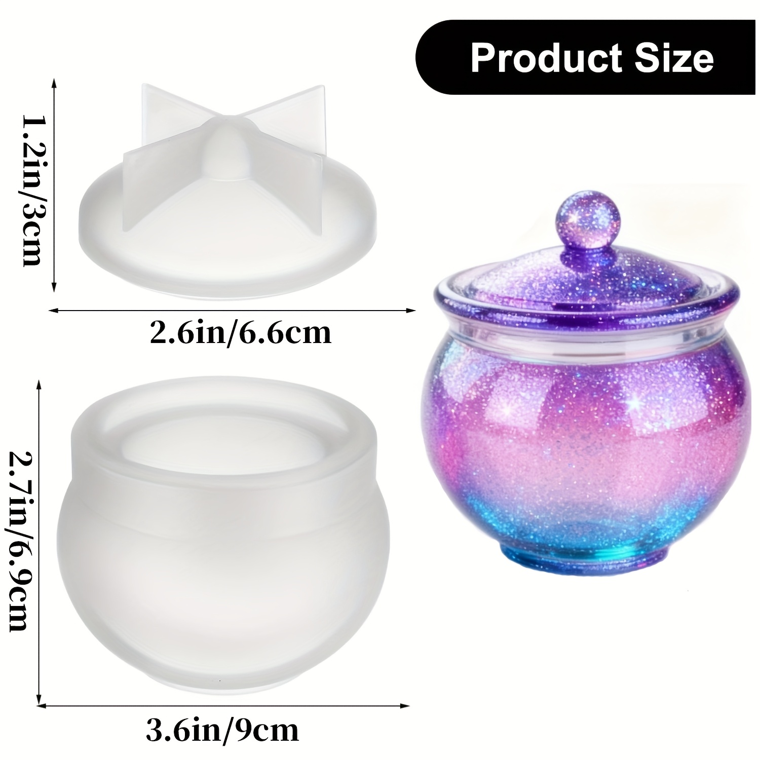 1 set of round resin can molds - Candle Making Design review and price